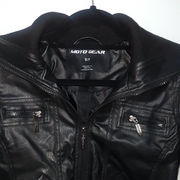 MOTO GEAR Faux Leather Jacket | Size S - Picture 4 of 16